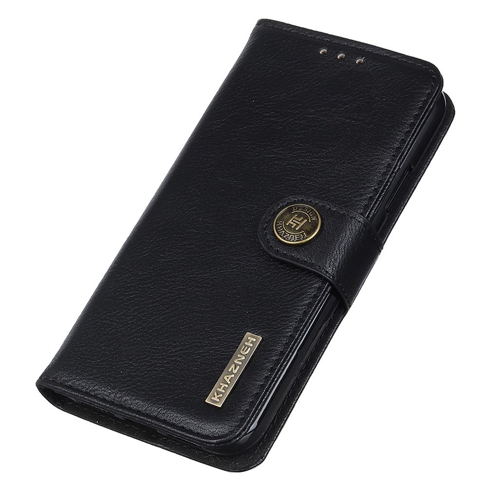 KHAZNEH For iPhone 16 Case Cowhide Texture Leather Phone Cover