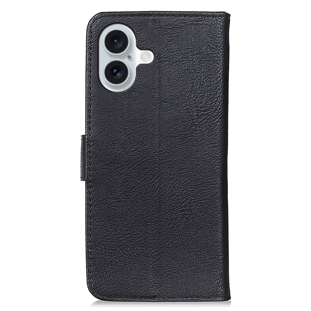 KHAZNEH For iPhone 16 Case Cowhide Texture Leather Phone Cover