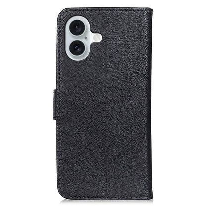 KHAZNEH For iPhone 16 Case Cowhide Texture Leather Phone Cover