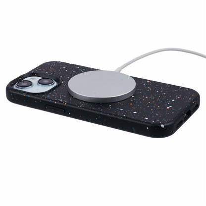 For iPhone 14 Plus Magnetic Case Matte Shockproof PC Colorful Spots Phone Cover