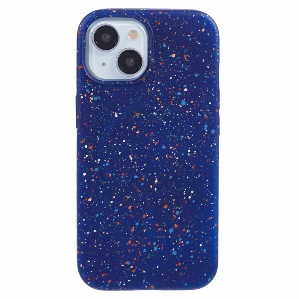 For iPhone 14 Plus Magnetic Case Matte Shockproof PC Colorful Spots Phone Cover