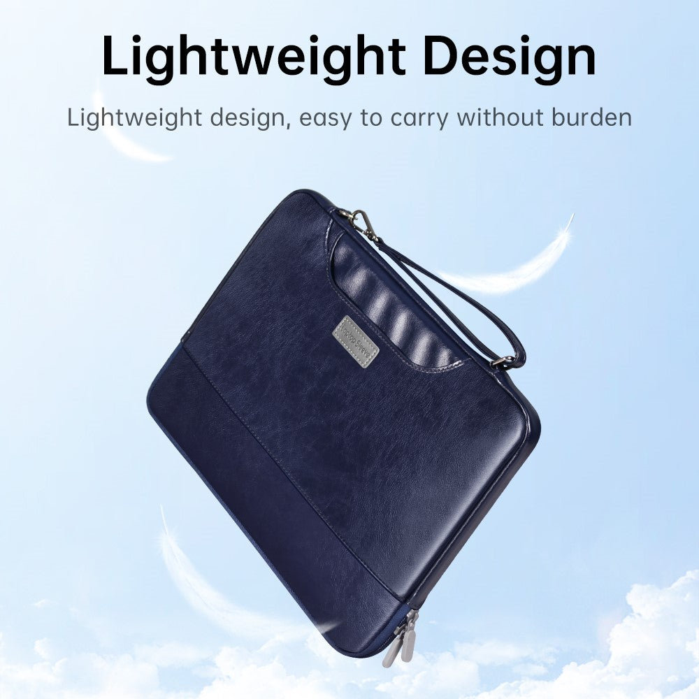 PU Leather Laptop Sleeve for 13-14 Inch Notebooks Portable Storage Bag
