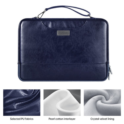 15-15.6 Inch Notebook Computer Carrying Pouch PU Leather Laptop Bag