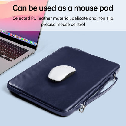 15-15.6 Inch Notebook Computer Carrying Pouch PU Leather Laptop Bag
