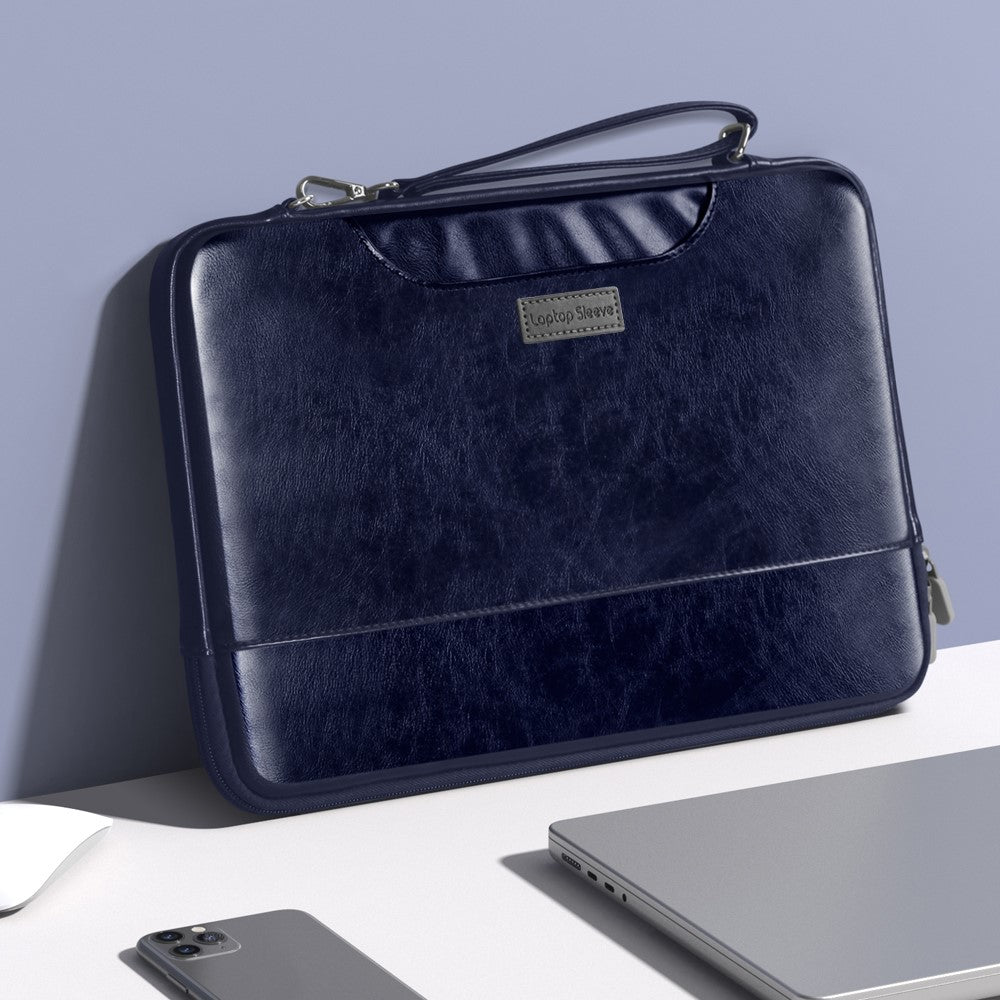 15-15.6 Inch Notebook Computer Carrying Pouch PU Leather Laptop Bag