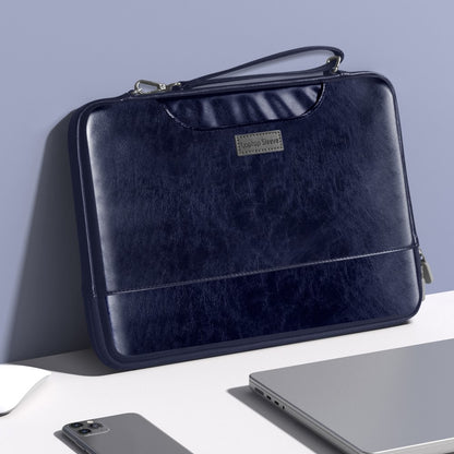 15-15.6 Inch Notebook Computer Carrying Pouch PU Leather Laptop Bag