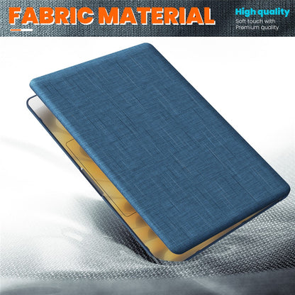 For Macbook Air 15 inch (2026) A3448 / (2025) A3241 / (2024) A311 / (2023) A2941 Laptop Case Anti-Slip PC+Cloth Flip Cover