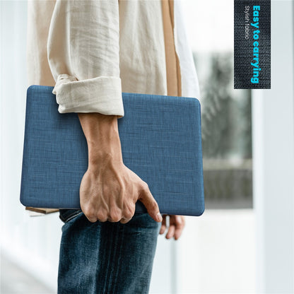 For Macbook Air 15 inch (2026) A3448 / (2025) A3241 / (2024) A311 / (2023) A2941 Laptop Case Anti-Slip PC+Cloth Flip Cover