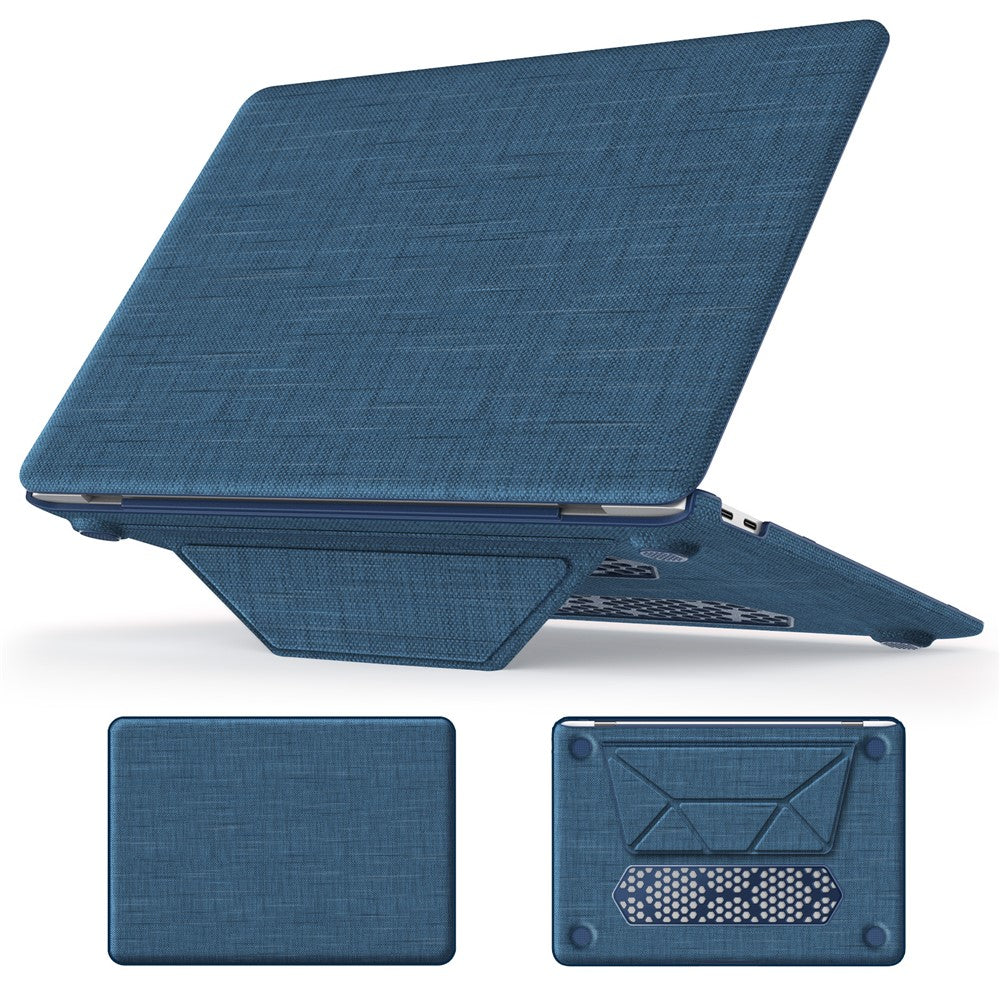 For MacBook Air 13 inch (2020) / (2018) A2337 M1 A2179 A1932 Laptop Case Anti-Slip PC+Cloth Flip Cover