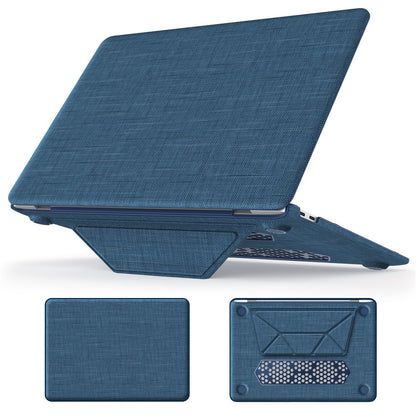 For MacBook Air 13 inch (2020) / (2018) A2337 M1 A2179 A1932 Laptop Case Anti-Slip PC+Cloth Flip Cover
