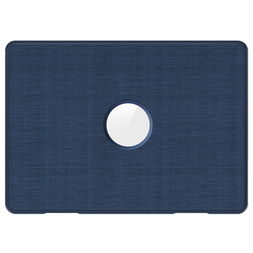 Laptop Case for MacBook Air 13 inch (2026) A3449 / (2025) A3240 / (2024) A3113 / (2022) A2681 PC TPU Cloth Shockproof Cover with Logo View / Kickstand