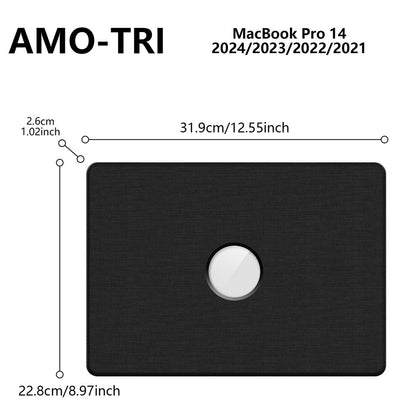 Laptop Case for MacBook Pro 14 inch (2026) A3427 A3426 / (2025) A3434 A3112 A3185 A3401 / (2024) A2918 A2992 / (2023) A2779 / (2022) / (2021) A2442 Kickstand Cover with Logo View