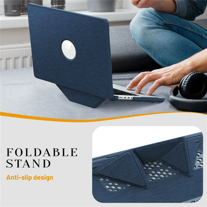 Laptop Case for MacBook Pro 14 inch (2026) A3427 A3426 / (2025) A3434 A3112 A3185 A3401 / (2024) A2918 A2992 / (2023) A2779 / (2022) / (2021) A2442 Kickstand Cover with Logo View