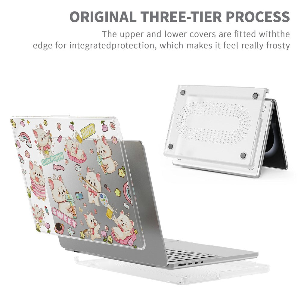 Imprint Pattern PC TPU Laptop Case For MacBook Pro 14 inch (2026) A3427 A3426 / (2025) A3434 A3112 A3185 A3401 / (2024) A2918 A2992 / (2023) A2779 / (2022) / (2021) A2442
