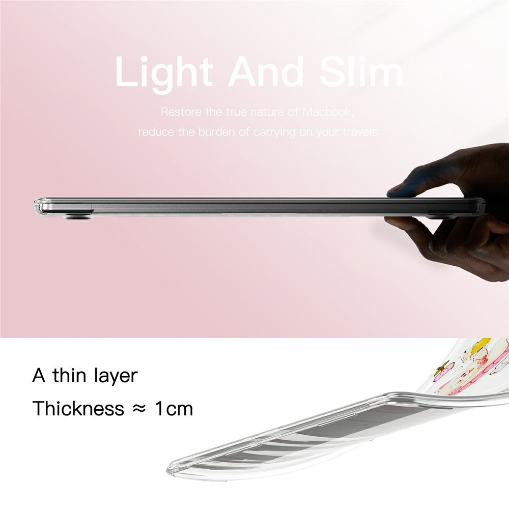 Imprint Pattern PC TPU Laptop Case For MacBook Pro 14 inch (2026) A3427 A3426 / (2025) A3434 A3112 A3185 A3401 / (2024) A2918 A2992 / (2023) A2779 / (2022) / (2021) A2442