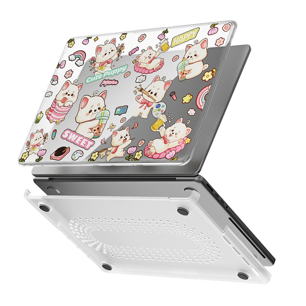 Imprint Pattern PC TPU Laptop Case For MacBook Pro 14 inch (2026) A3427 A3426 / (2025) A3434 A3112 A3185 A3401 / (2024) A2918 A2992 / (2023) A2779 / (2022) / (2021) A2442