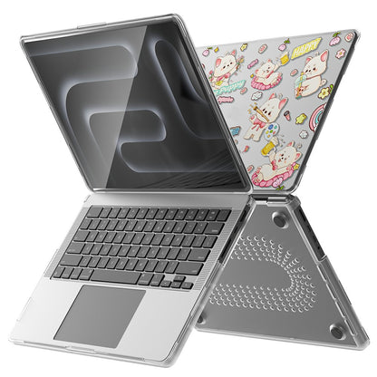 Imprint Pattern PC TPU Laptop Case For MacBook Pro 14 inch (2026) A3427 A3426 / (2025) A3434 A3112 A3185 A3401 / (2024) A2918 A2992 / (2023) A2779 / (2022) / (2021) A2442