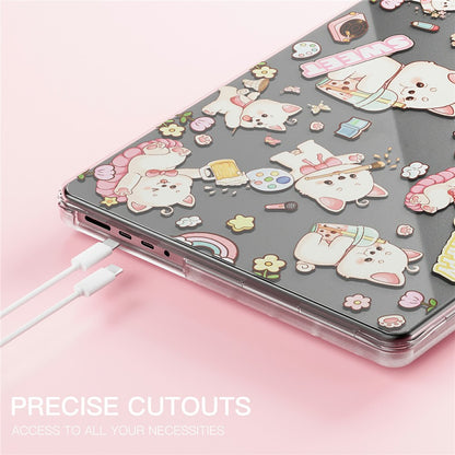 Imprint Pattern PC TPU Laptop Case For MacBook Pro 14 inch (2026) A3427 A3426 / (2025) A3434 A3112 A3185 A3401 / (2024) A2918 A2992 / (2023) A2779 / (2022) / (2021) A2442