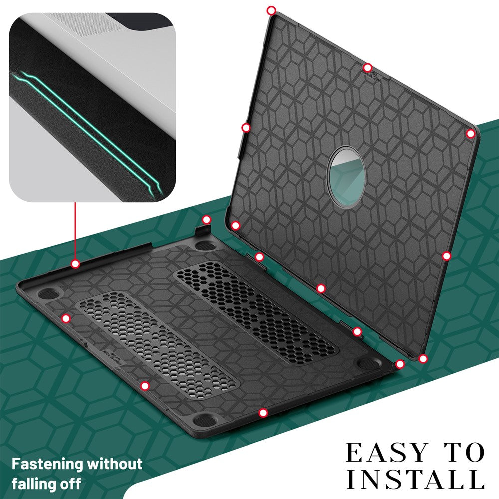 Kickstand Case for MacBook Air 15 inch (2026) A3448 / (2025) A3241 / (2024) A311 / (2023) A2941 Laptop Cover with Logo View