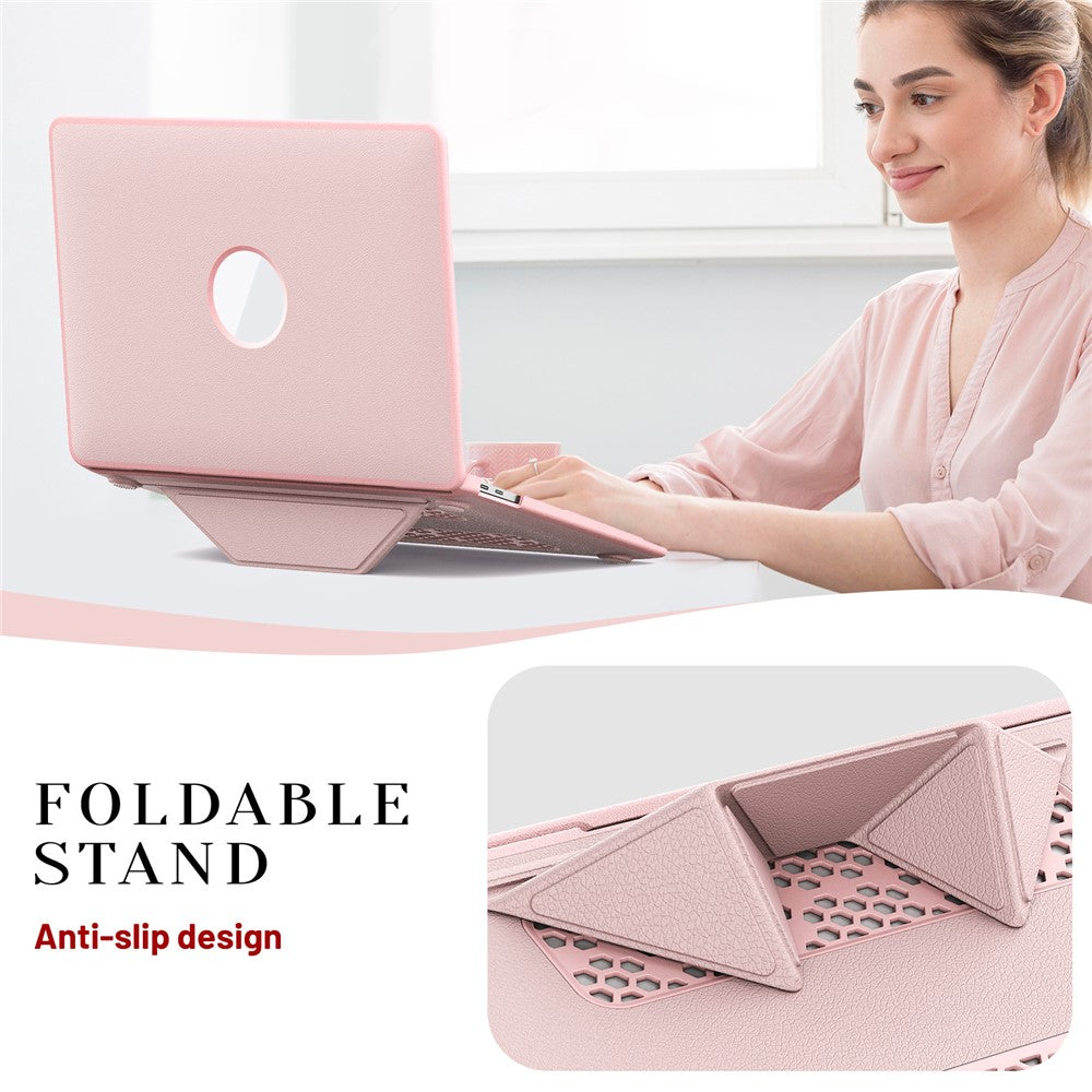 Laptop Case for MacBook Air 13 inch (2020) / (2018) A2337 M1 A2179 A1932 Kickstand PU TPU PC Notebook Protective Cover