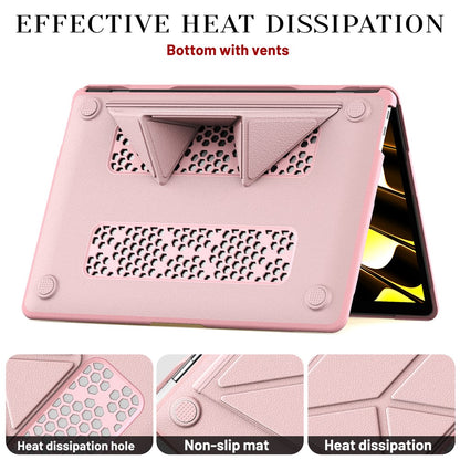 Laptop Case for MacBook Air 13 inch (2020) / (2018) A2337 M1 A2179 A1932 Kickstand PU TPU PC Notebook Protective Cover