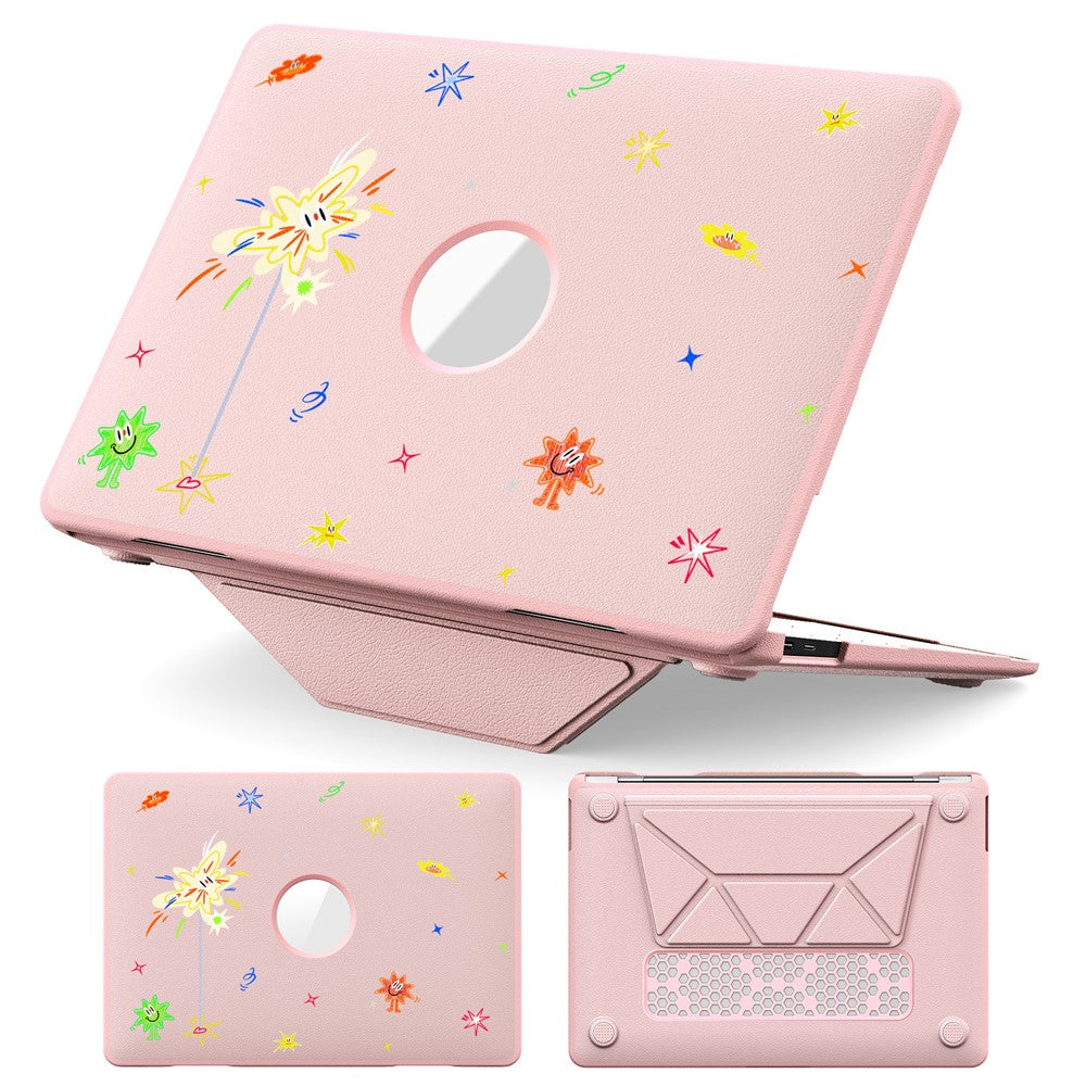 Pattern Printing Laptop Case for MacBook Air 13 inch (2020) / (2018) A2337 M1 A2179 A1932 Notebook Kickstand Cover