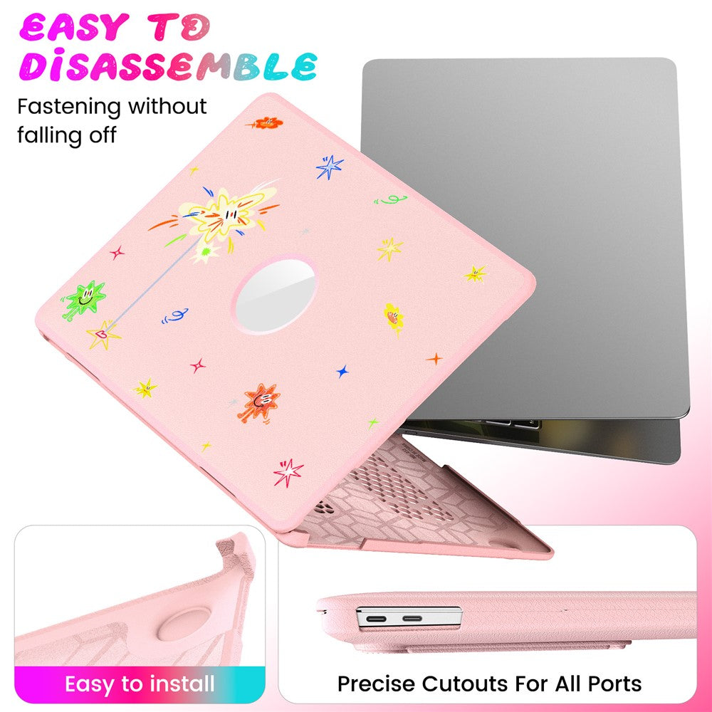 Pattern Printing Laptop Case for MacBook Air 13 inch (2020) / (2018) A2337 M1 A2179 A1932 Notebook Kickstand Cover