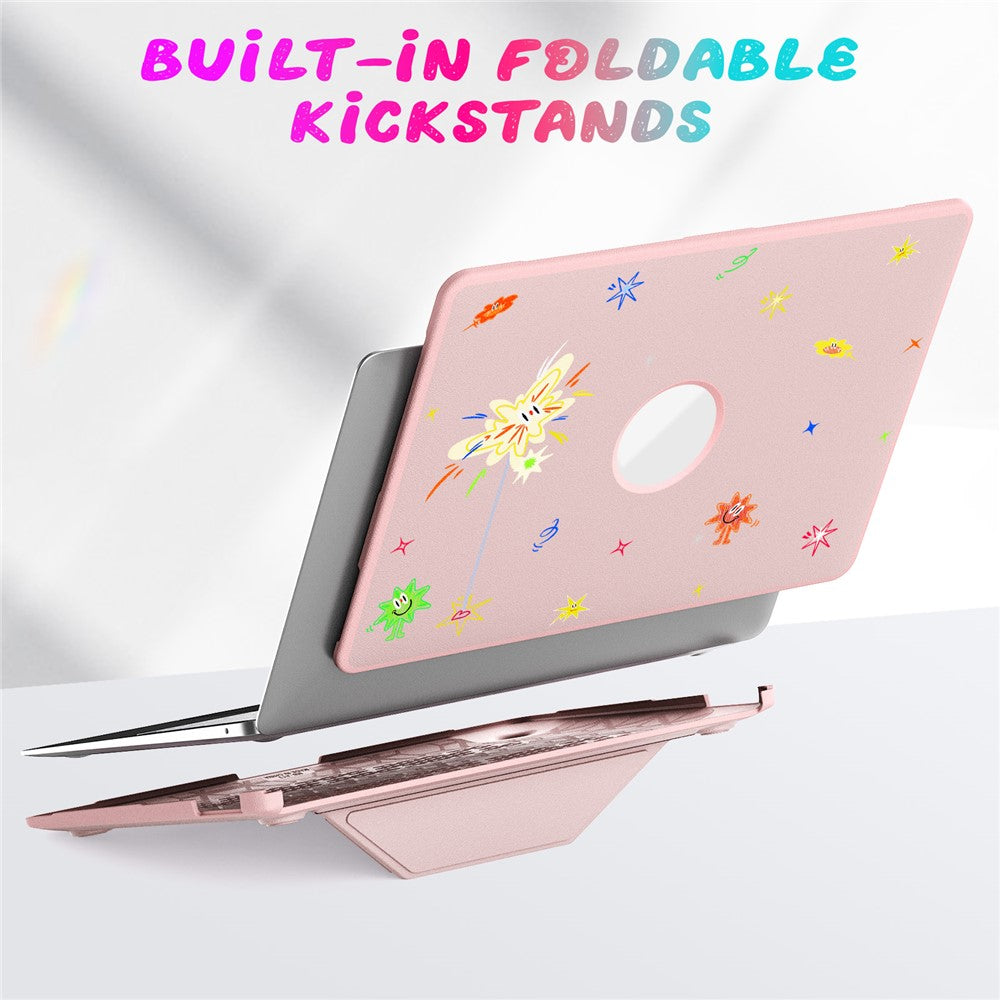 Pattern Printing Laptop Case for MacBook Air 13 inch (2020) / (2018) A2337 M1 A2179 A1932 Notebook Kickstand Cover