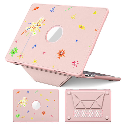 Pattern Printing Laptop Case for MacBook Air 13 inch (2026) A3449 / (2025) A3240 / (2024) A3113 / (2022) A2681 Notebook Kickstand Cover