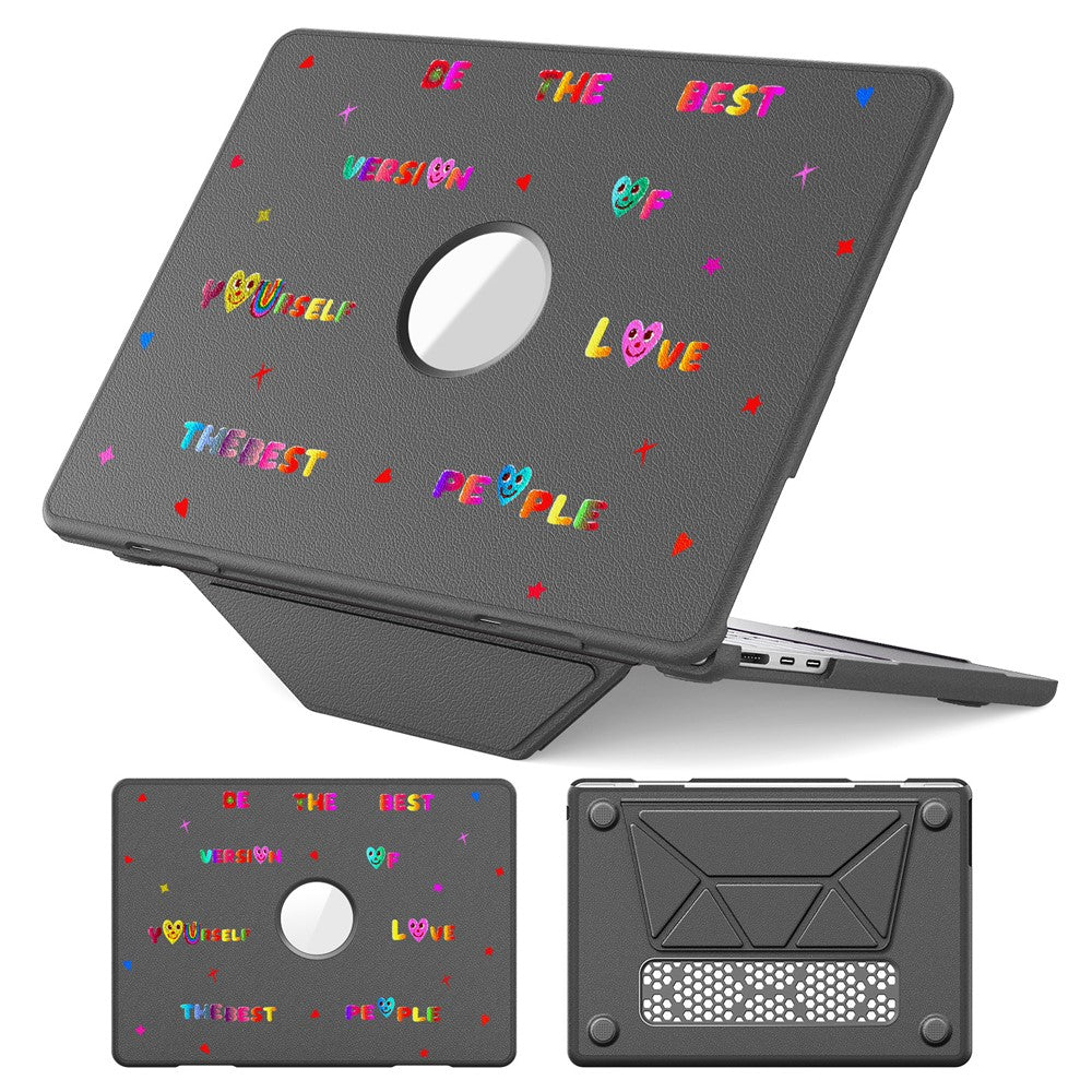 Pattern Printing Laptop Case for MacBook Air 13 inch (2026) A3449 / (2025) A3240 / (2024) A3113 / (2022) A2681 Notebook Kickstand Cover