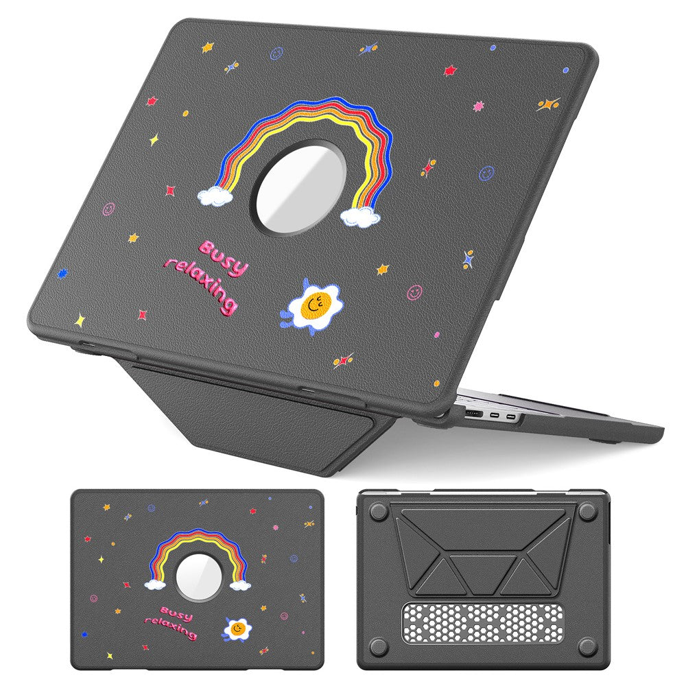 Pattern Printing Laptop Case for MacBook Air 13 inch (2026) A3449 / (2025) A3240 / (2024) A3113 / (2022) A2681 Notebook Kickstand Cover