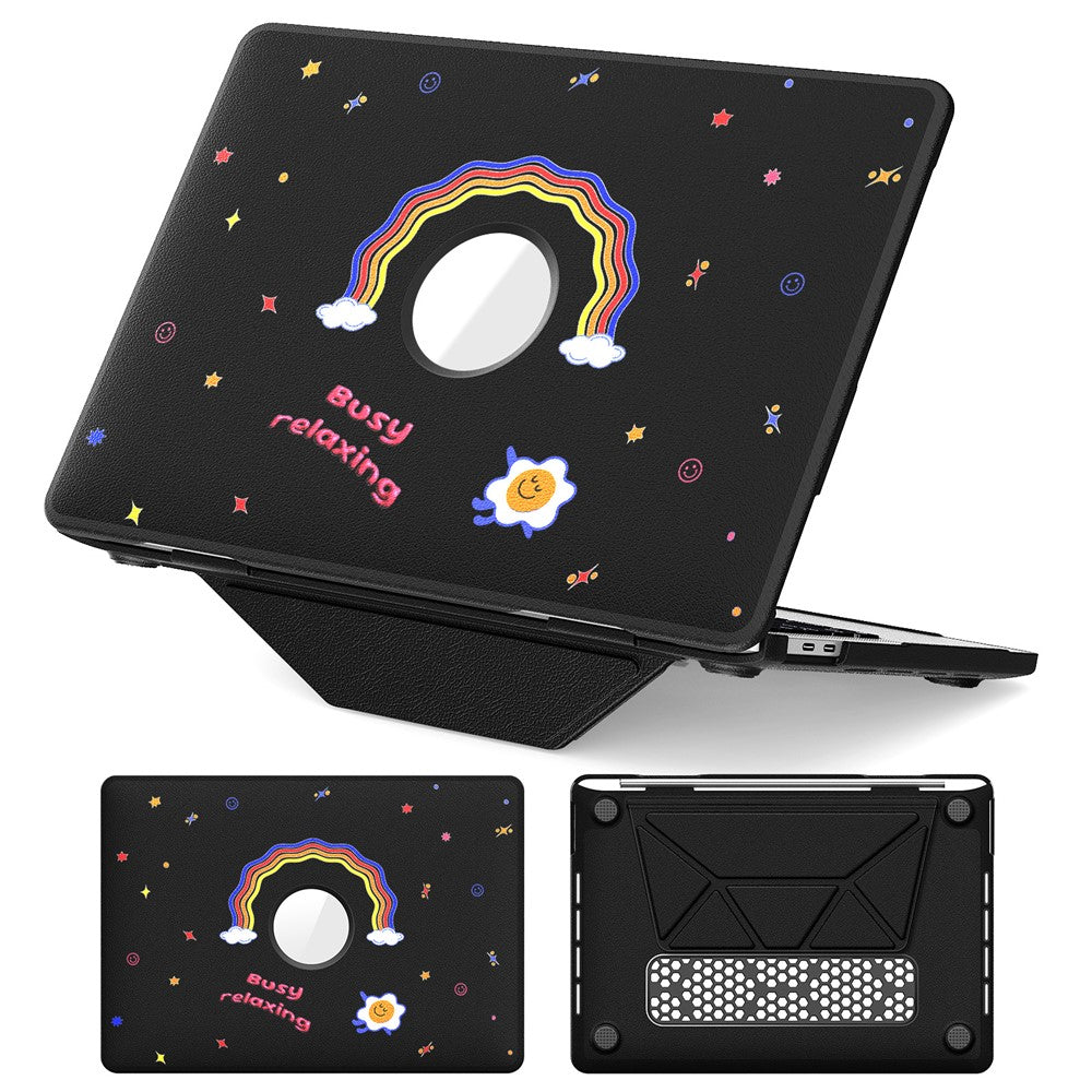 Pattern Printing Laptop Case for MacBook Pro 13 inch (2020) / (2019) / (2018) / (2017) / (2016) Notebook Kickstand Cover