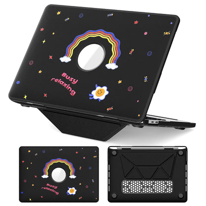 Pattern Printing Laptop Case for MacBook Pro 13 inch (2020) / (2019) / (2018) / (2017) / (2016) Notebook Kickstand Cover