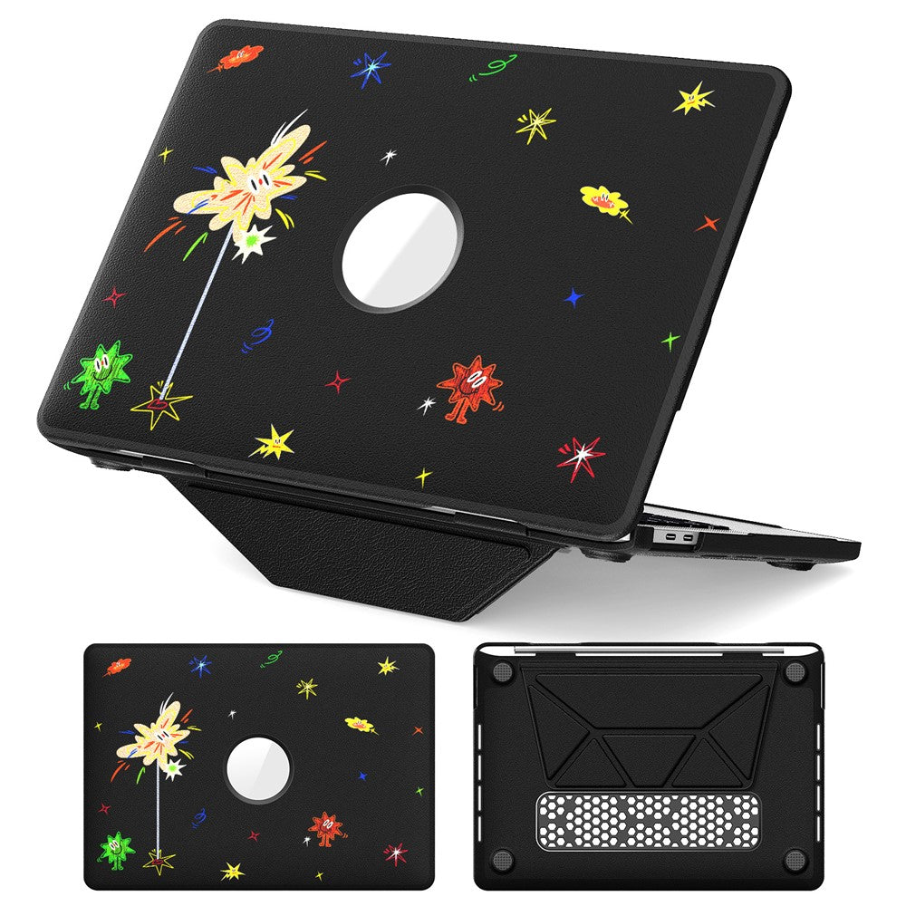 Pattern Printing Laptop Case for MacBook Pro 13 inch (2020) / (2019) / (2018) / (2017) / (2016) Notebook Kickstand Cover