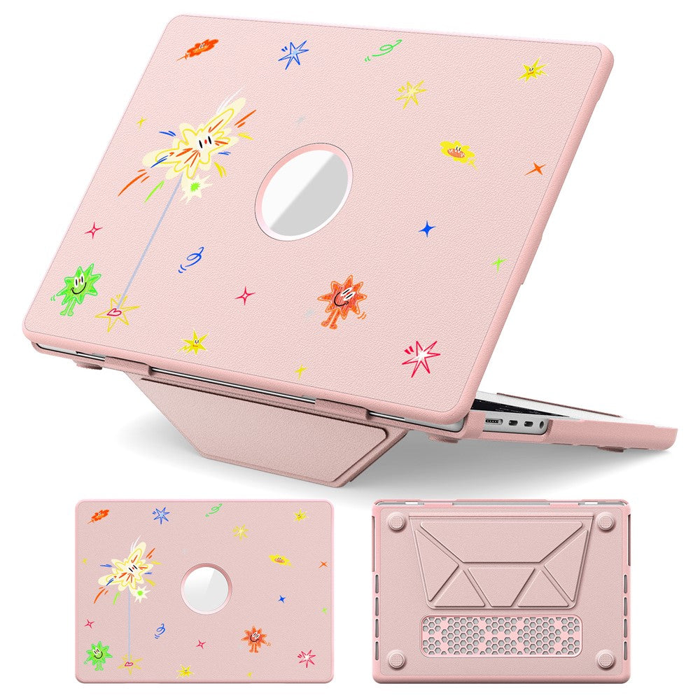 Pattern Printing Laptop Case for MacBook Pro 14 inch (2026) A3427 A3426 / (2025) A3434 A3112 A3185 A3401 / (2024) A2918 A2992 / (2023) A2779 / (2022) / (2021) A2442 Notebook Kickstand Cover