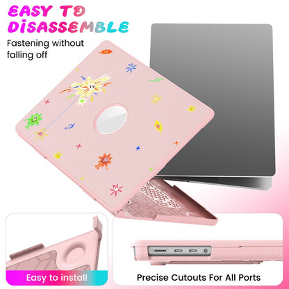 Pattern Printing Laptop Case for MacBook Pro 14 inch (2026) A3427 A3426 / (2025) A3434 A3112 A3185 A3401 / (2024) A2918 A2992 / (2023) A2779 / (2022) / (2021) A2442 Notebook Kickstand Cover