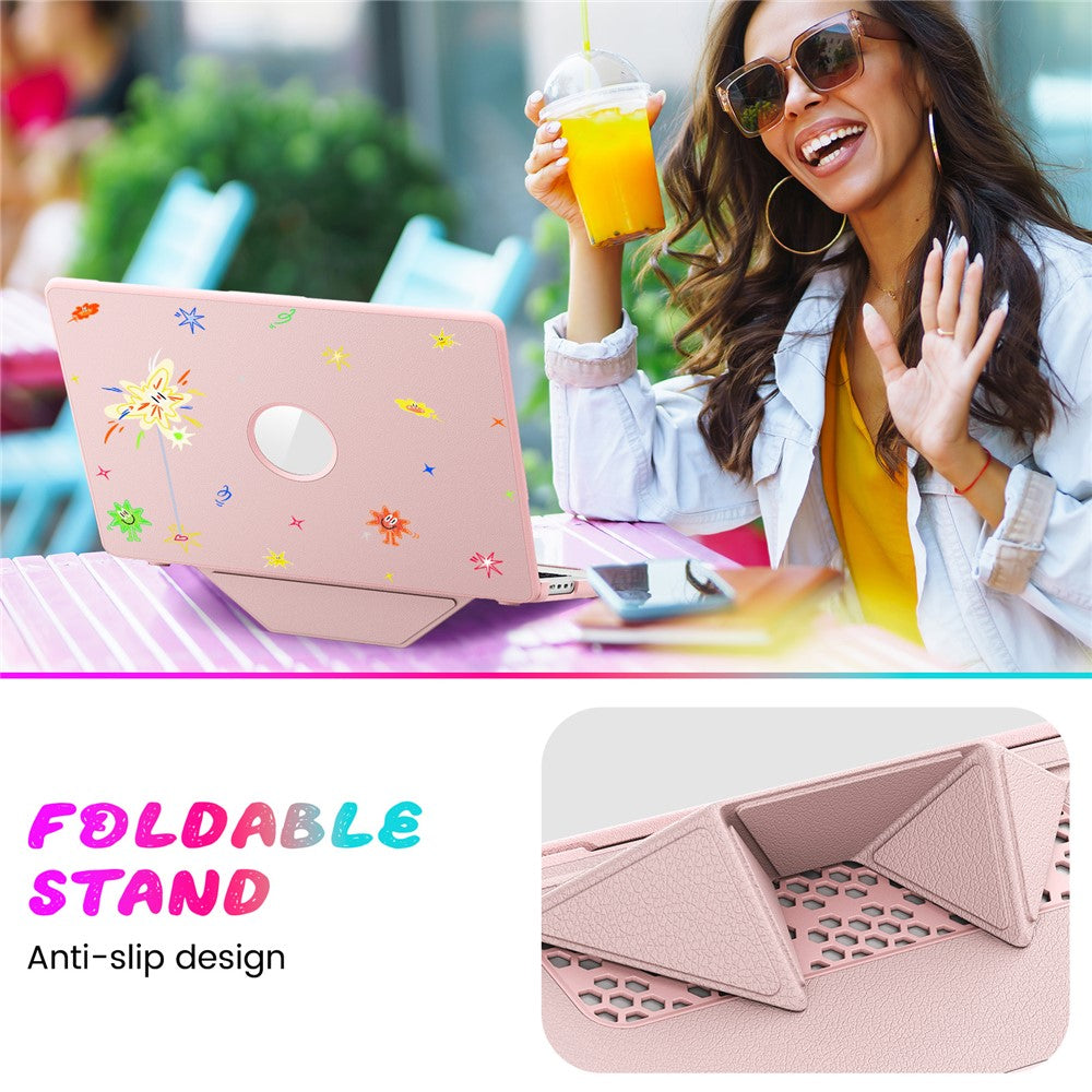 Pattern Printing Laptop Case for MacBook Pro 14 inch (2026) A3427 A3426 / (2025) A3434 A3112 A3185 A3401 / (2024) A2918 A2992 / (2023) A2779 / (2022) / (2021) A2442 Notebook Kickstand Cover