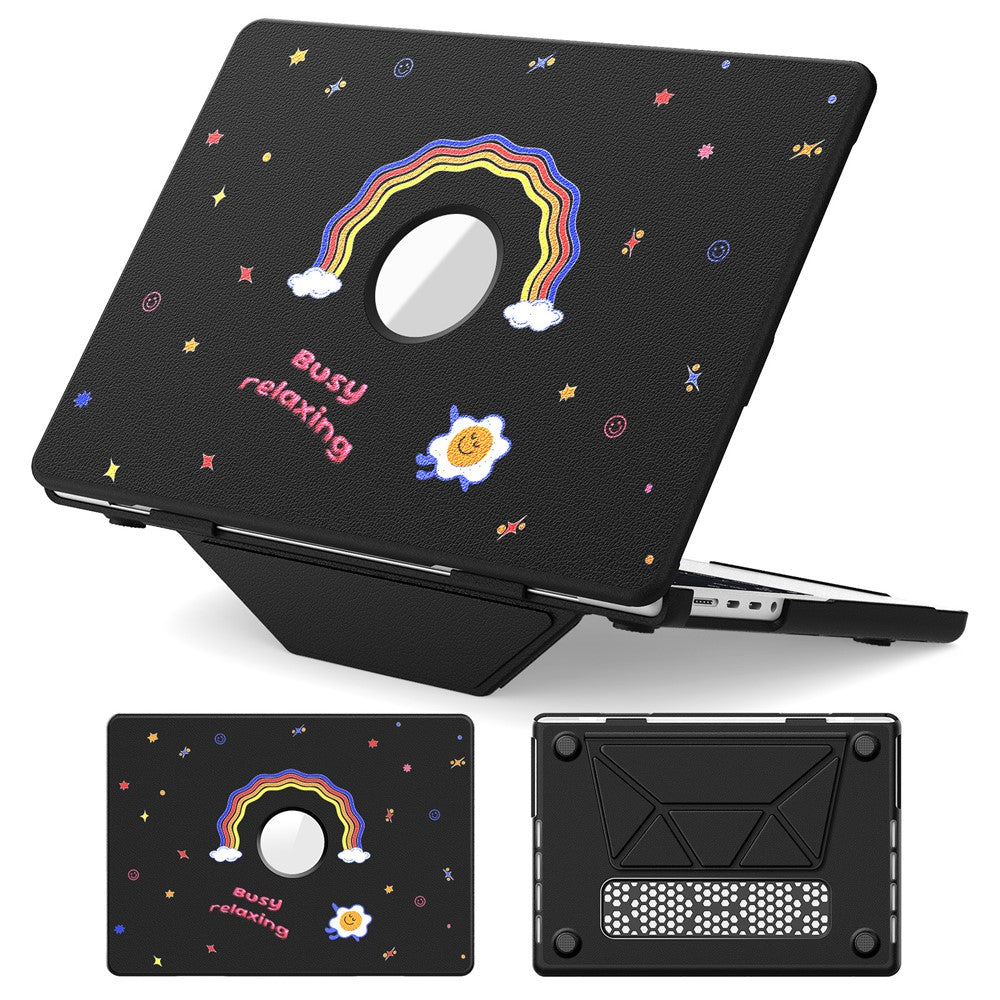 Pattern Printing Laptop Case for MacBook Pro 14 inch (2026) A3427 A3426 / (2025) A3434 A3112 A3185 A3401 / (2024) A2918 A2992 / (2023) A2779 / (2022) / (2021) A2442 Notebook Kickstand Cover