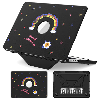 Pattern Printing Laptop Case for MacBook Pro 14 inch (2026) A3427 A3426 / (2025) A3434 A3112 A3185 A3401 / (2024) A2918 A2992 / (2023) A2779 / (2022) / (2021) A2442 Notebook Kickstand Cover