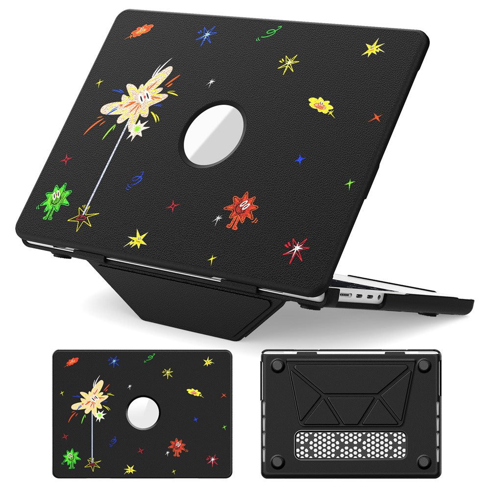 Pattern Printing Laptop Case for MacBook Pro 14 inch (2026) A3427 A3426 / (2025) A3434 A3112 A3185 A3401 / (2024) A2918 A2992 / (2023) A2779 / (2022) / (2021) A2442 Notebook Kickstand Cover
