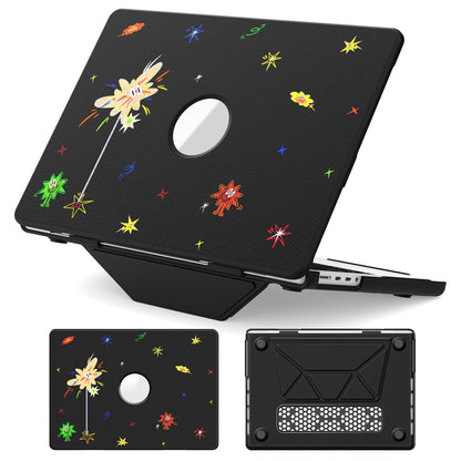 Pattern Printing Laptop Case for MacBook Pro 14 inch (2026) A3427 A3426 / (2025) A3434 A3112 A3185 A3401 / (2024) A2918 A2992 / (2023) A2779 / (2022) / (2021) A2442 Notebook Kickstand Cover