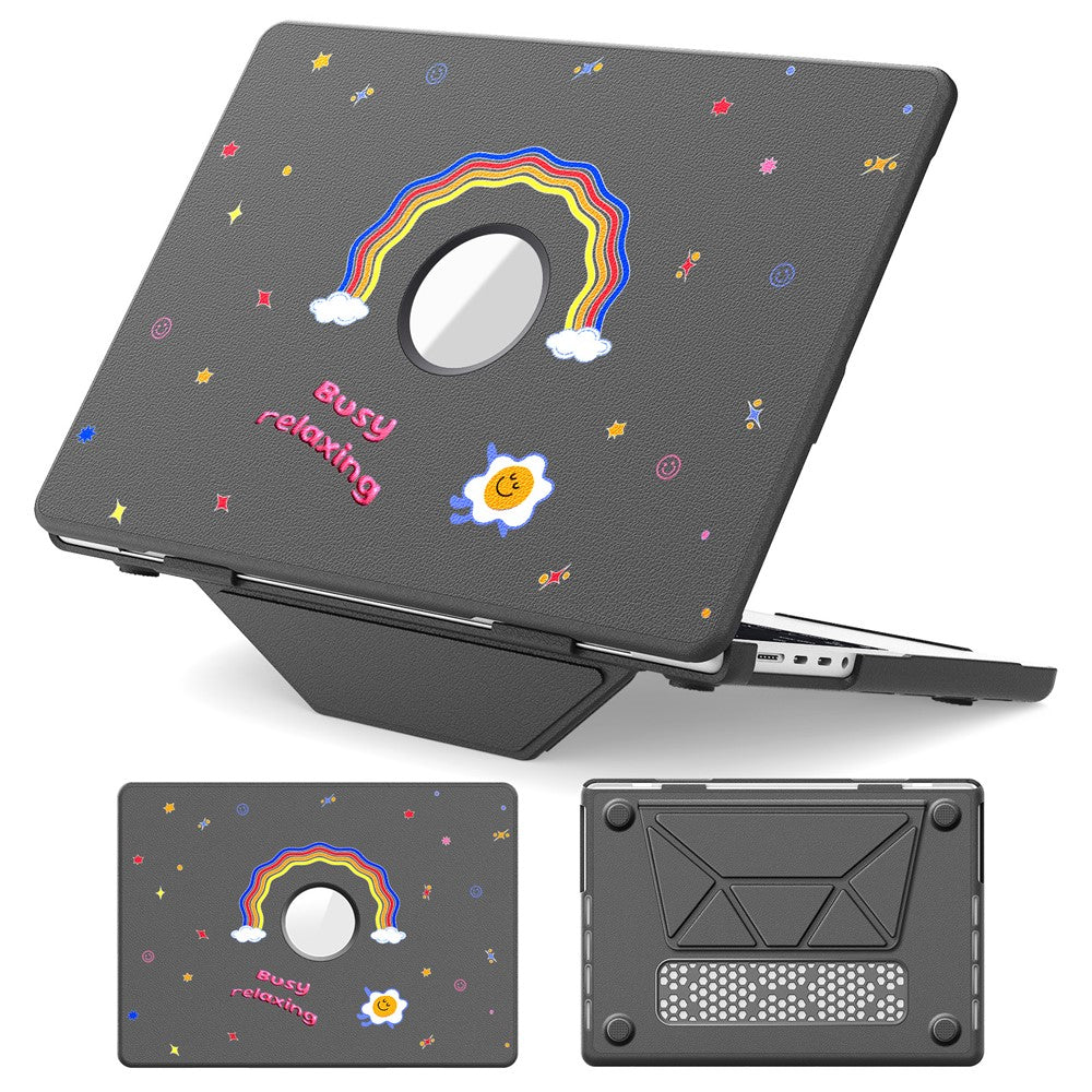 Pattern Printing Laptop Case for MacBook Pro 14 inch (2026) A3427 A3426 / (2025) A3434 A3112 A3185 A3401 / (2024) A2918 A2992 / (2023) A2779 / (2022) / (2021) A2442 Notebook Kickstand Cover