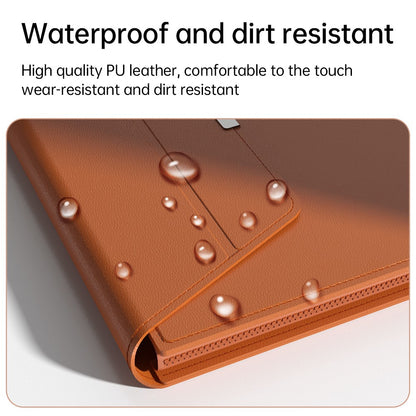 For 13 - 14 inch Laptop Sleeve with Stand PU Leather Detachable Case Protective Cover