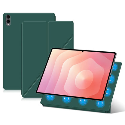 For Samsung Galaxy Tab S11 Ultra Leather Case Origami Stand Magnetic Tablet Cover Auto Wake  /  Sleep