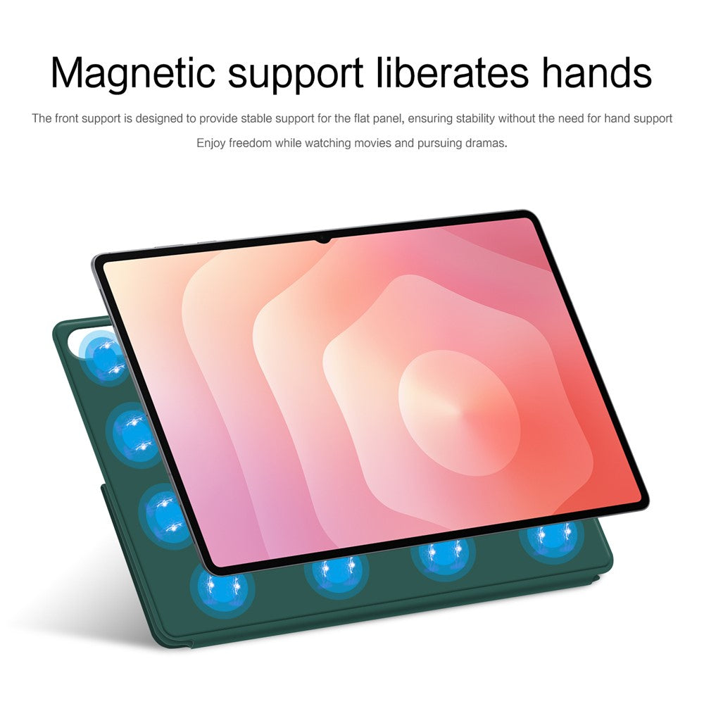 For Samsung Galaxy Tab S11 Ultra Leather Case Origami Stand Magnetic Tablet Cover Auto Wake  /  Sleep