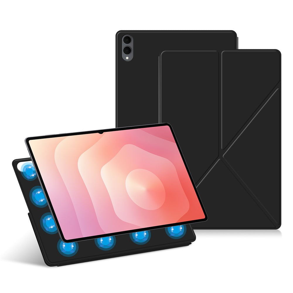 For Samsung Galaxy Tab S11 Ultra Leather Case Origami Stand Magnetic Tablet Cover Auto Wake  /  Sleep
