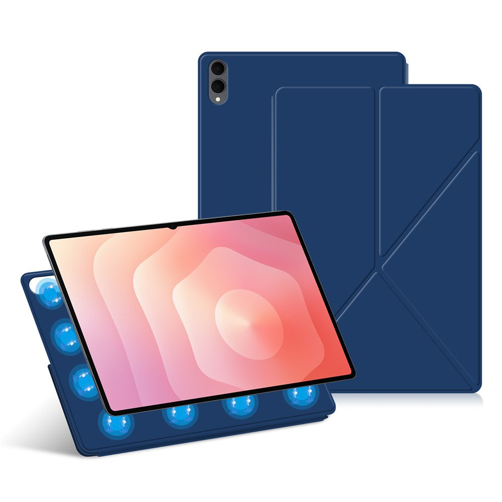 For Samsung Galaxy Tab S11 Ultra Leather Case Origami Stand Magnetic Tablet Cover Auto Wake  /  Sleep