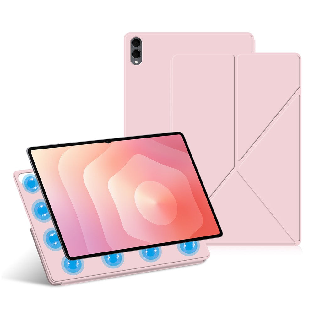 For Samsung Galaxy Tab S11 Ultra Leather Case Origami Stand Magnetic Tablet Cover Auto Wake  /  Sleep