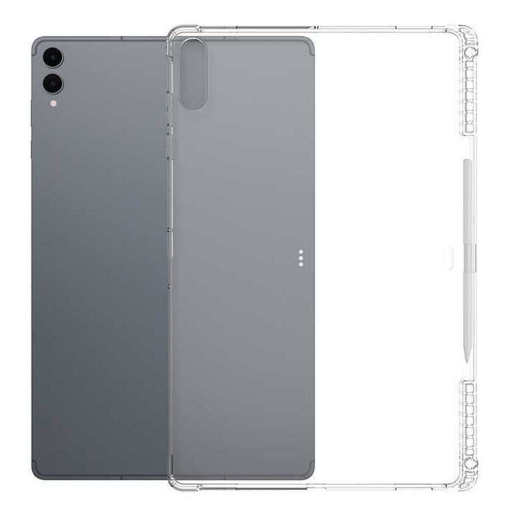 For Samsung Galaxy Tab S11 Ultra Case Reinforced Four Corner Anti-Drop Clear TPU Tablet Cover with Pen Slot