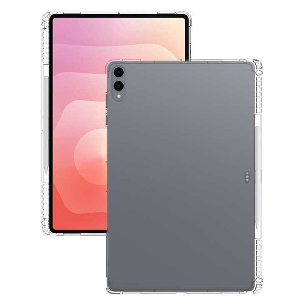 For Samsung Galaxy Tab S11 Ultra Case Reinforced Four Corner Anti-Drop Clear TPU Tablet Cover with Pen Slot